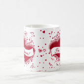 Ich bin deiner! Rote Herzen Kaffeetasse (Mittel)