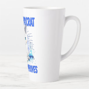Ich bin Demokrat - meine Katze stimmt zu Milchtasse
