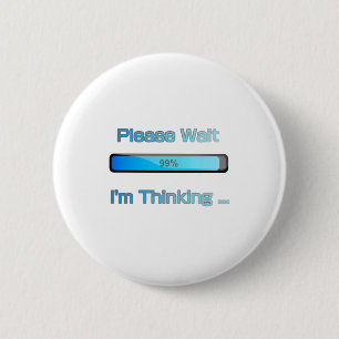 Ich bin denkender Computerprogrammierer-Entwurf Button