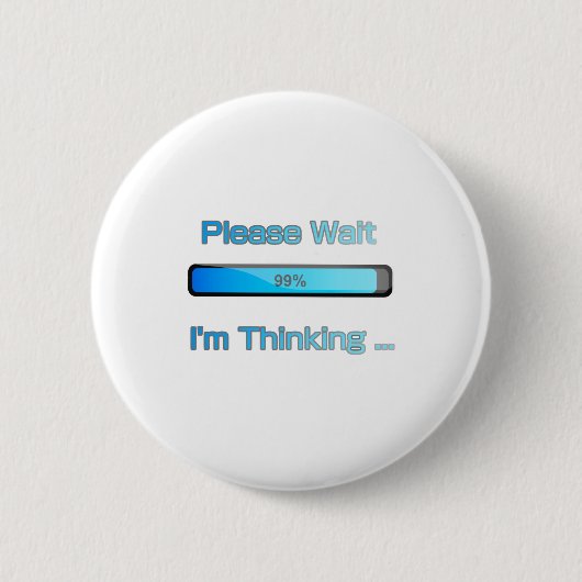 Ich bin denkender Computerprogrammierer-Entwurf Button (Vorderseite)