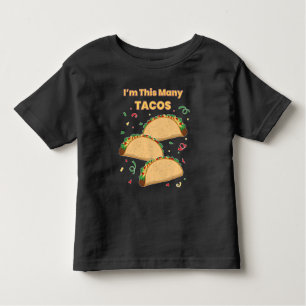 Ich bin der 3. Geburtstag dieses vielen Tacos-Kind Kleinkind T-shirt