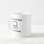 Ich bin der abschließende Chef des Internets Kaffeetasse (Vorderseite Links)