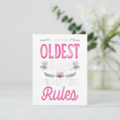 Ich bin der älteste, der die Regel für ein großes  Einladung (Stehend Vorderseite)