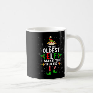 Ich bin der älteste Elf Xmas Elf Geschwister Cousi Kaffeetasse
