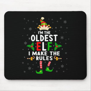 Ich bin der älteste Elf Xmas Elf Geschwister Cousi Mousepad