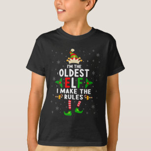 Ich bin der älteste Elf Xmas Elf Geschwister Cousi T-Shirt