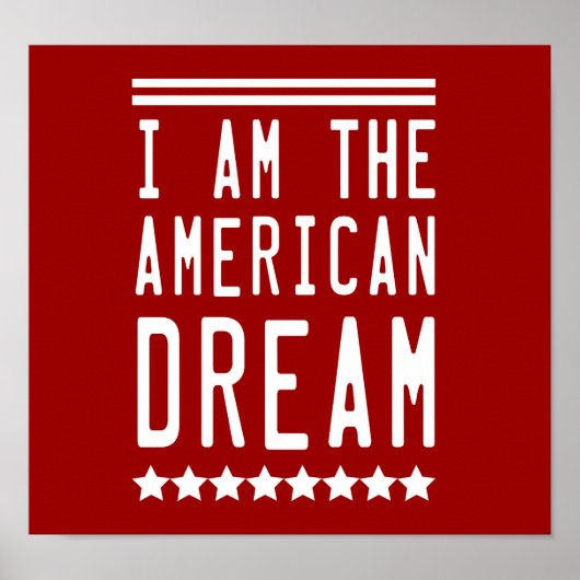Ich bin der amerikanische Traum Poster (Vorne)