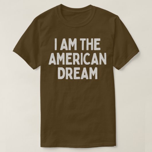 Ich bin der amerikanische Traum Retro verblasste S T-Shirt (Design vorne)
