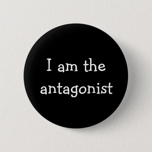 Ich bin der Antagonist, Buchliebhaber, Bösewicht Button (Vorderseite)