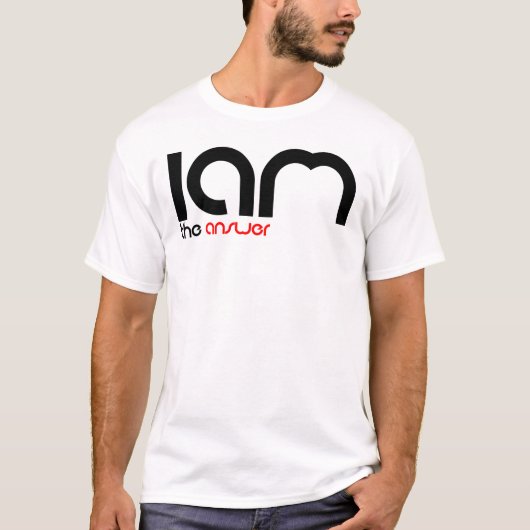 Ich bin der Antwort-T - Shirt (Logo) - Mann (Vorderseite)