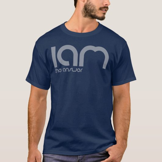 Ich bin der Antwort-T - Shirt (Logo) - Mann (lila) (Vorderseite)