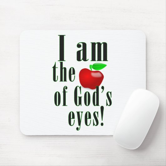 Ich bin der Apfel der Augen des Gottes im Grün Mousepad (Mit Mouse)