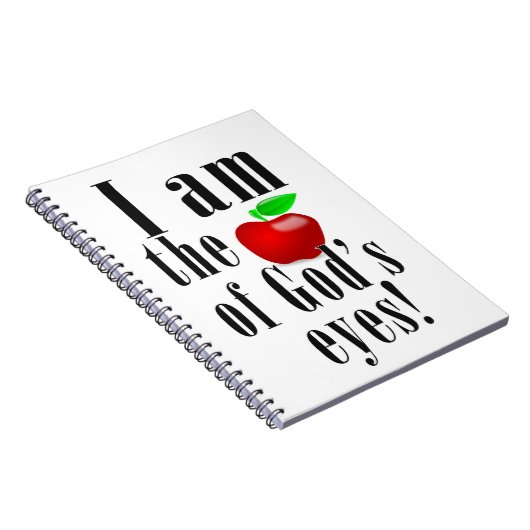 Ich bin der Apfel Gottes Augen Äpfel Christentum Notizblock (Rechte Seite)