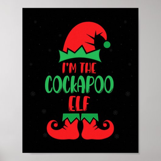 Ich bin der Apoo Elf Niedlicher Hund Lover Xmas We Poster (Vorne)