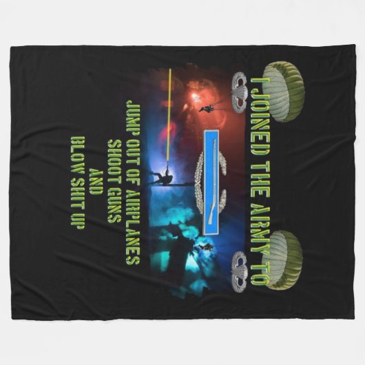 ICH BIN DER ARMEE BEI FLEECEDECKE (Vorderseite (Horizontal))