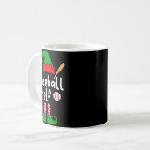 Ich bin der Baseball-Elf Weihnachten Familie passe Kaffeetasse (Vorderseite Links)