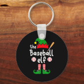 Ich bin der Baseball-Elf Weihnachten Familie passe Schlüsselanhänger (Vorderseite)
