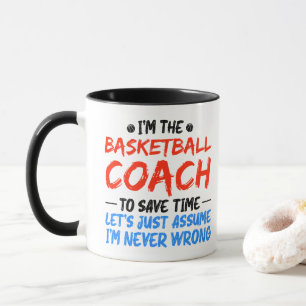 Ich bin der Basketball-Trainer Vintag Trainer Spor Tasse