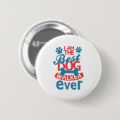 Ich bin der beste Dog Walker für jeden Sommer Button (Vorne & Hinten)