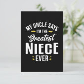 Ich bin der Bestste Niece aller Zeiten RSVP Karte (Stehend Vorderseite)