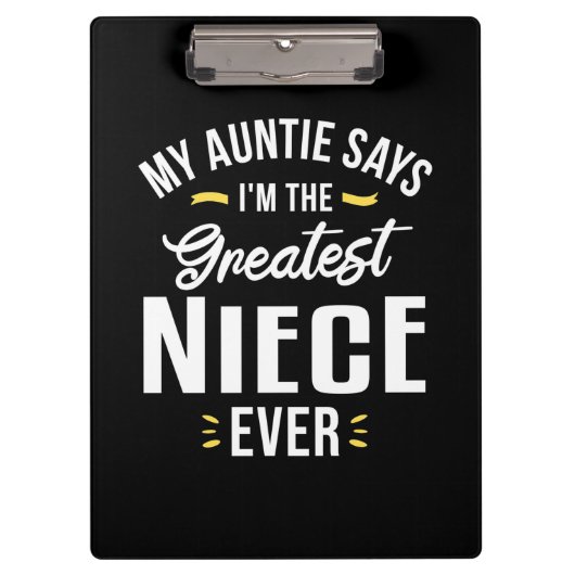 Ich bin der Bestste Niecevers Klemmbrett (Vorderseite)