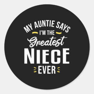 Ich bin der Bestste Niecevers Runder Aufkleber