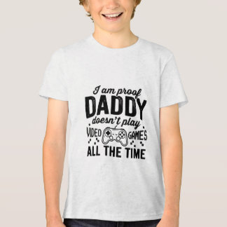 Ich bin der Beweis, dass Daddy keine Videospiele s Tri-Blend Shirt