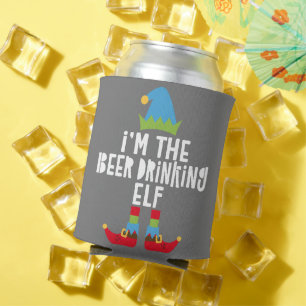 Ich bin der Biertrinker Elf, der Weihnachten passt Dosenkühler