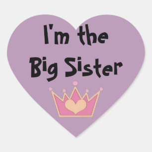 Ich bin der Big Sister Heart Sticker