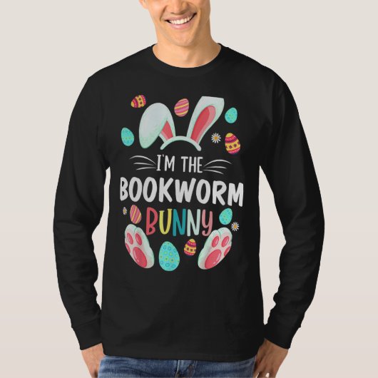 Ich bin der Bookworm Bunny Matching Family Osterte T-Shirt (Vorderseite)