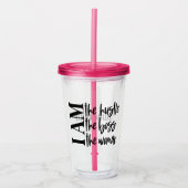 Ich bin der Boss Acryltrinkbecher (Vorderseite)