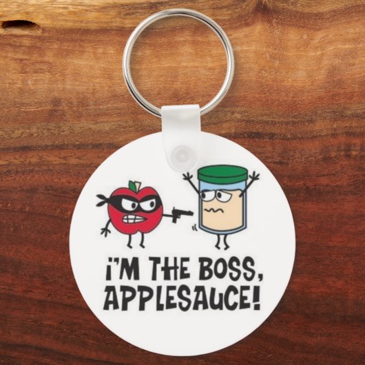 Ich bin der Boss Applesauce! Schlüsselanhänger (Vorderseite)