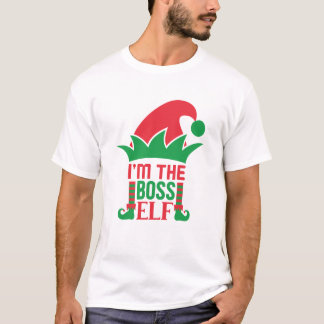 Ich bin der Boss Elf Funny Elf Weihnachts-T - Shir T-Shirt