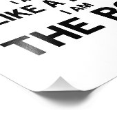 Ich bin der Boss Fotodruck (Ecke)