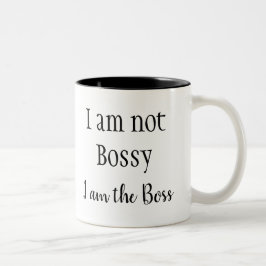Ich bin der Boss! Fun Zitat Zweifarbige Tasse