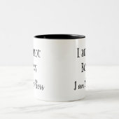 Ich bin der Boss! Fun Zitat Zweifarbige Tasse (Mittel)