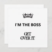 Ich bin der Boss, komm rüber, lebe Karte (Vorne/Hinten)