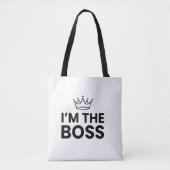 Ich bin der Boss Lustige Mama Tasche (Vorderseite)