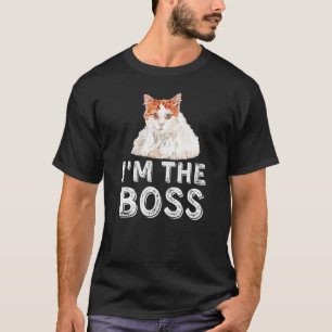 Ich bin der Boss Lustige Türkisch Van Katzenliebha T-Shirt