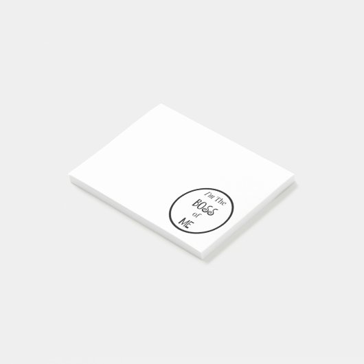 Ich bin der Boss Post-it Klebezettel (angewinkelt)