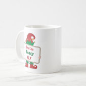 Ich bin der Bossy Elf | Personalisierter Weihnacht Kaffeetasse (Vorderseite Links)