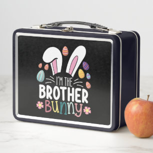 Ich bin der Bruder Bunny Oster-Familien-Matching Metall Brotdose