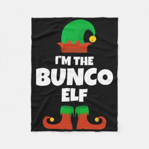 Ich bin der Bunco-Elf-Familien-Pyjama-Weihnachten Fleecedecke