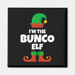 Ich bin der Bunco-Elf-Familien-Pyjama-Weihnachten Magnet