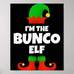 Ich bin der Bunco-Elf-Familien-Pyjama-Weihnachten Poster