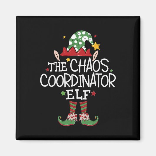 Ich bin der Chaos-Koordinator Elf Fun Christmas Ma Magnet (Vorne)
