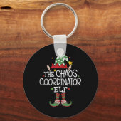 Ich bin der Chaos-Koordinator Elf Fun Christmas Ma Schlüsselanhänger (Vorderseite)