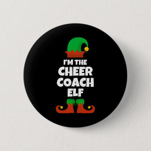 Ich bin der Cheer Coach Elf Familie Pajama Weihnac Button