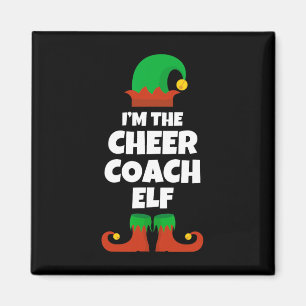 Ich bin der Cheer Coach Elf Familie Pajama Weihnac Magnet
