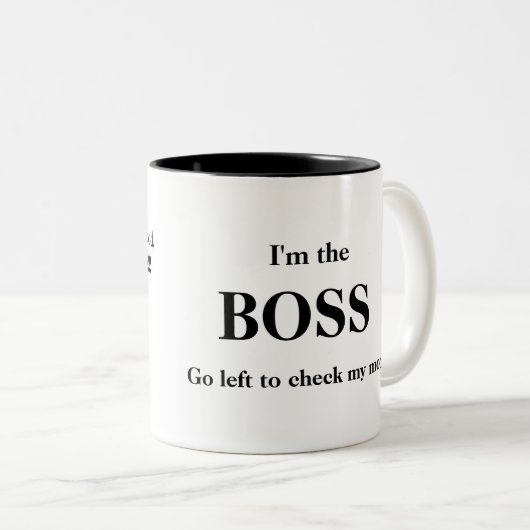 Ich bin der CHEF (1) Zweifarbige Tasse (VorderseiteRechts)